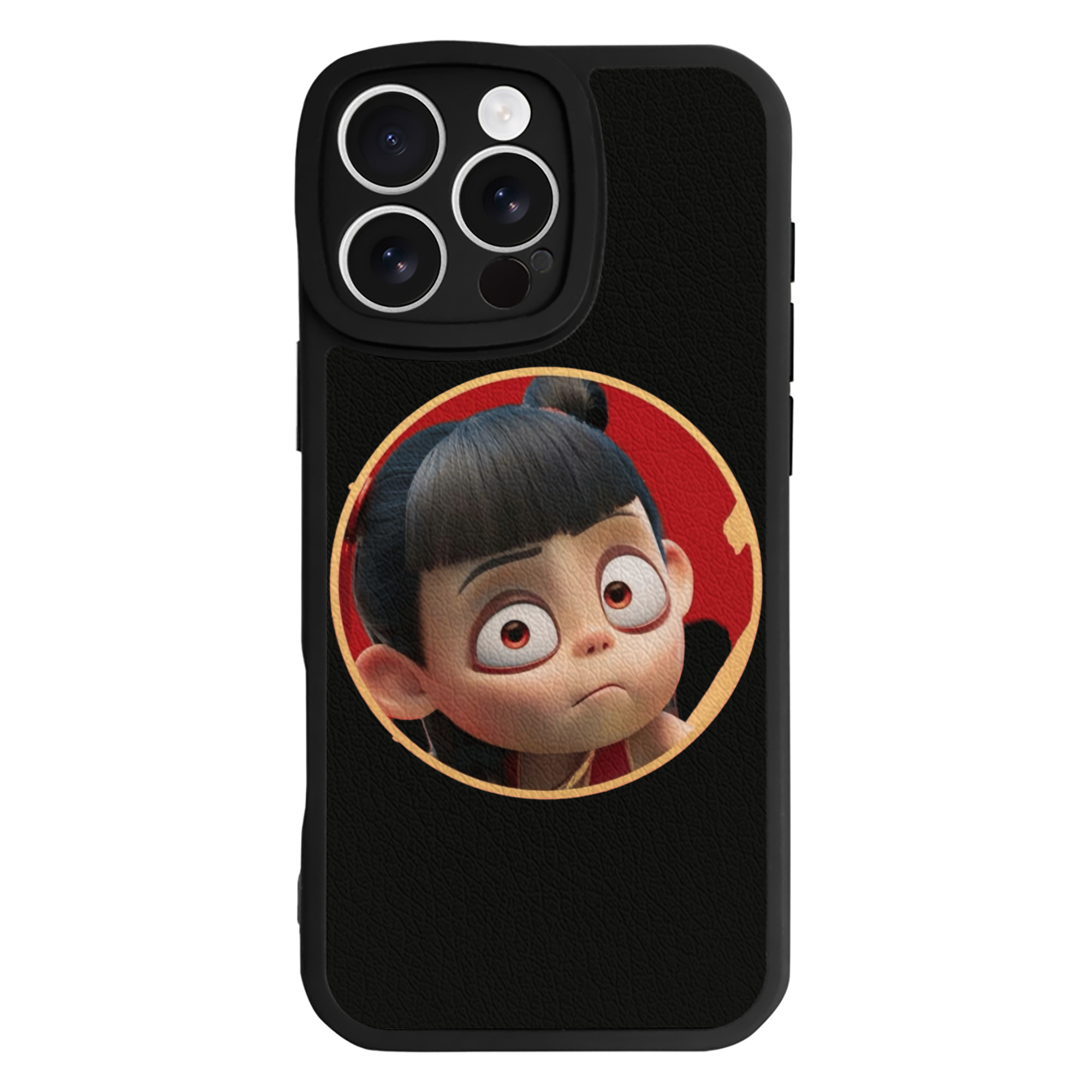 （画像用） Ne Zha 2 ナタ 魔童の大暴れ 【iPhone 16シリーズ対応】シリコンスマホケース（レザー調） 材質：シリコン